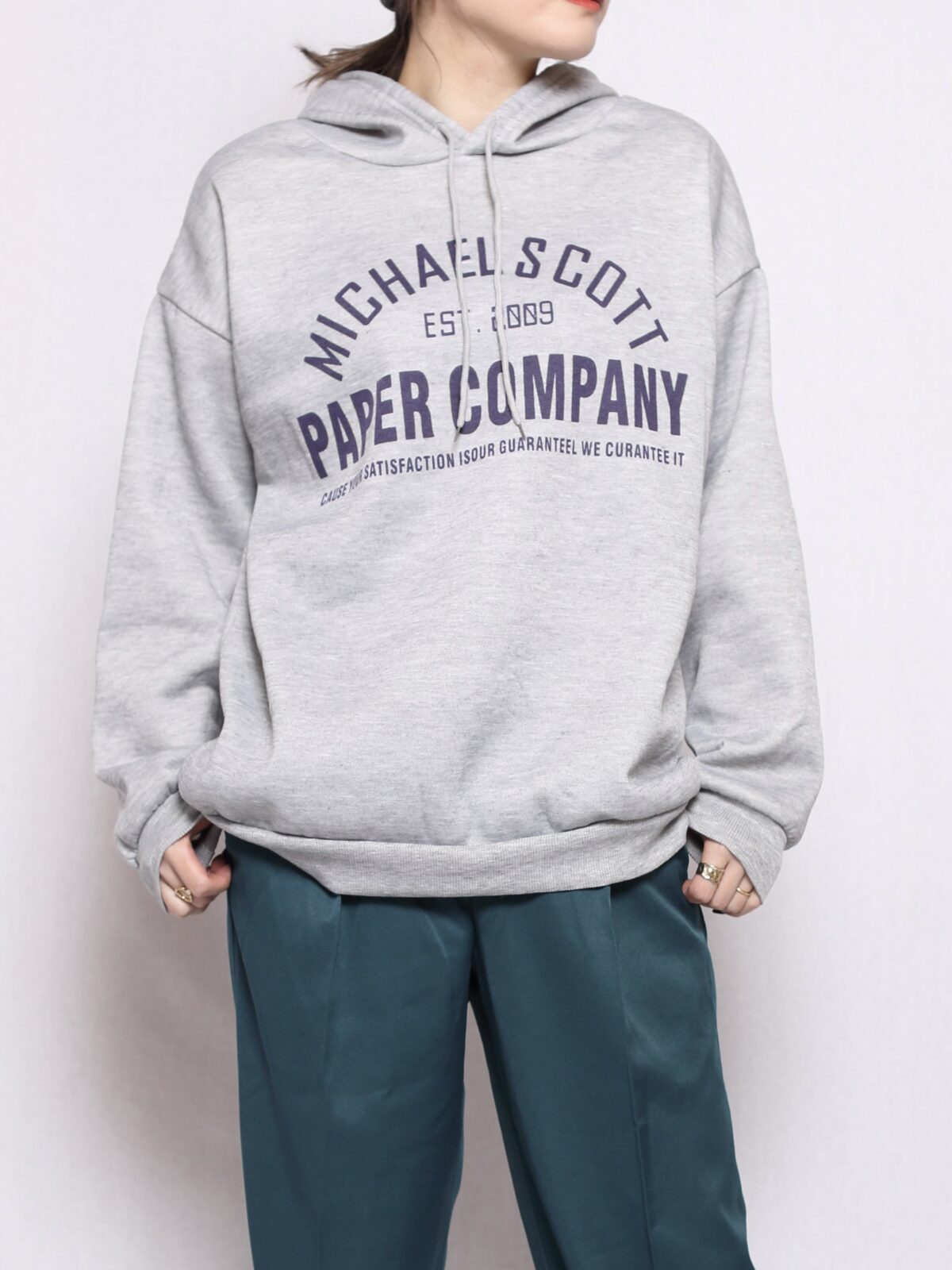 裏起毛ロゴフーディー